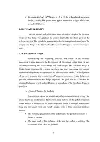 Modelling Analysis and Design of Self Anchored Suspension Bridge | PDF