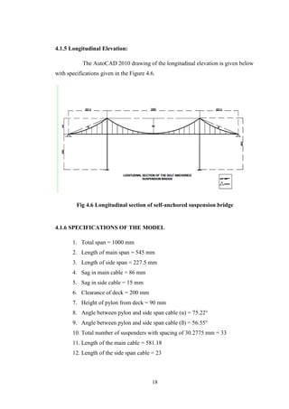 Modelling Analysis and Design of Self Anchored Suspension Bridge | PDF