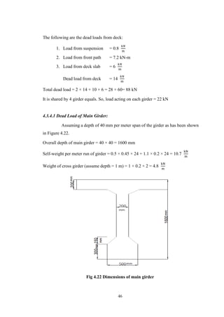 Modelling Analysis and Design of Self Anchored Suspension Bridge | PDF