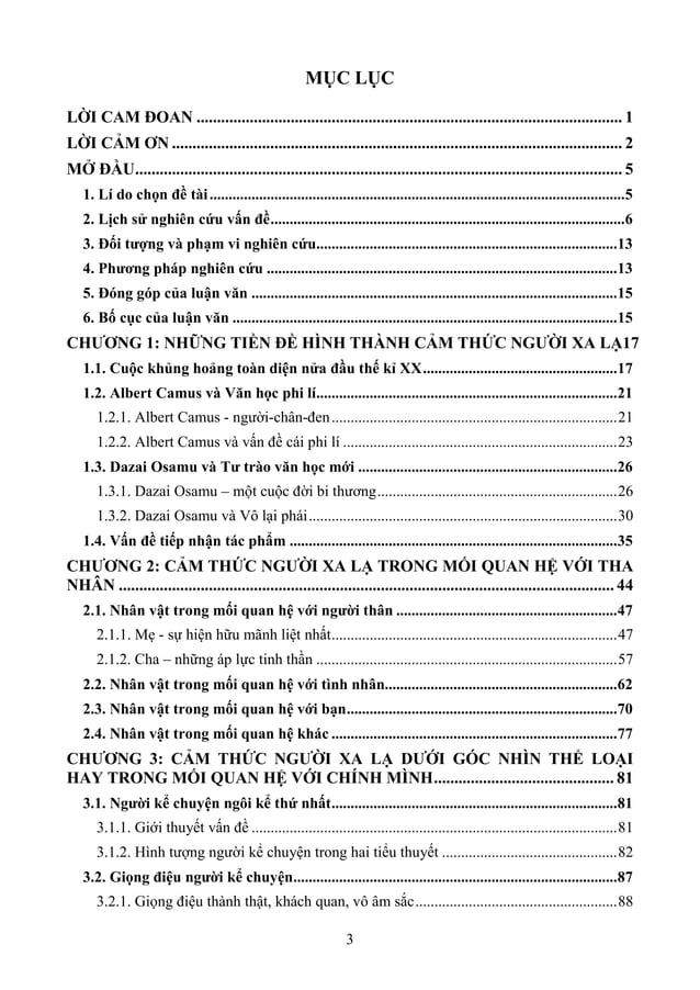 Luận văn: Cảm thức người xa lạ trong tiểu thuyết Kẻ xa lạ của A Camus ...