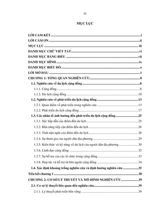 Luận án Nghiên cứu một số nhân tố ảnh hưởng đến phát triển du lịch cộng