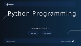 Comprehensive Introduction to Python Programming Basics and Features | PPTX
