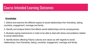 Living and loving relationships Modules. | PDF