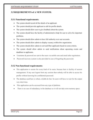 Employee Recruitment System srs | PDF