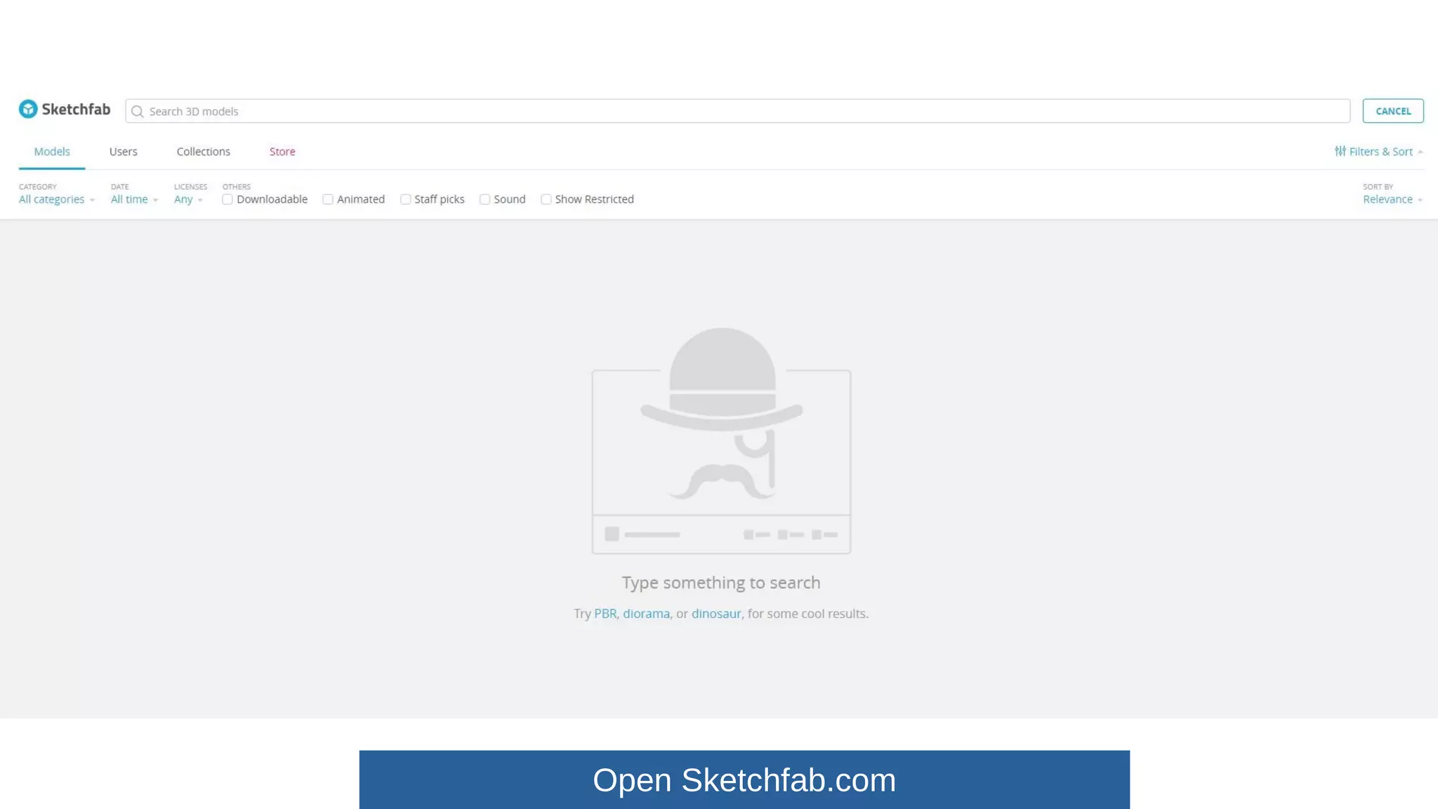 Open Sketchfab.com