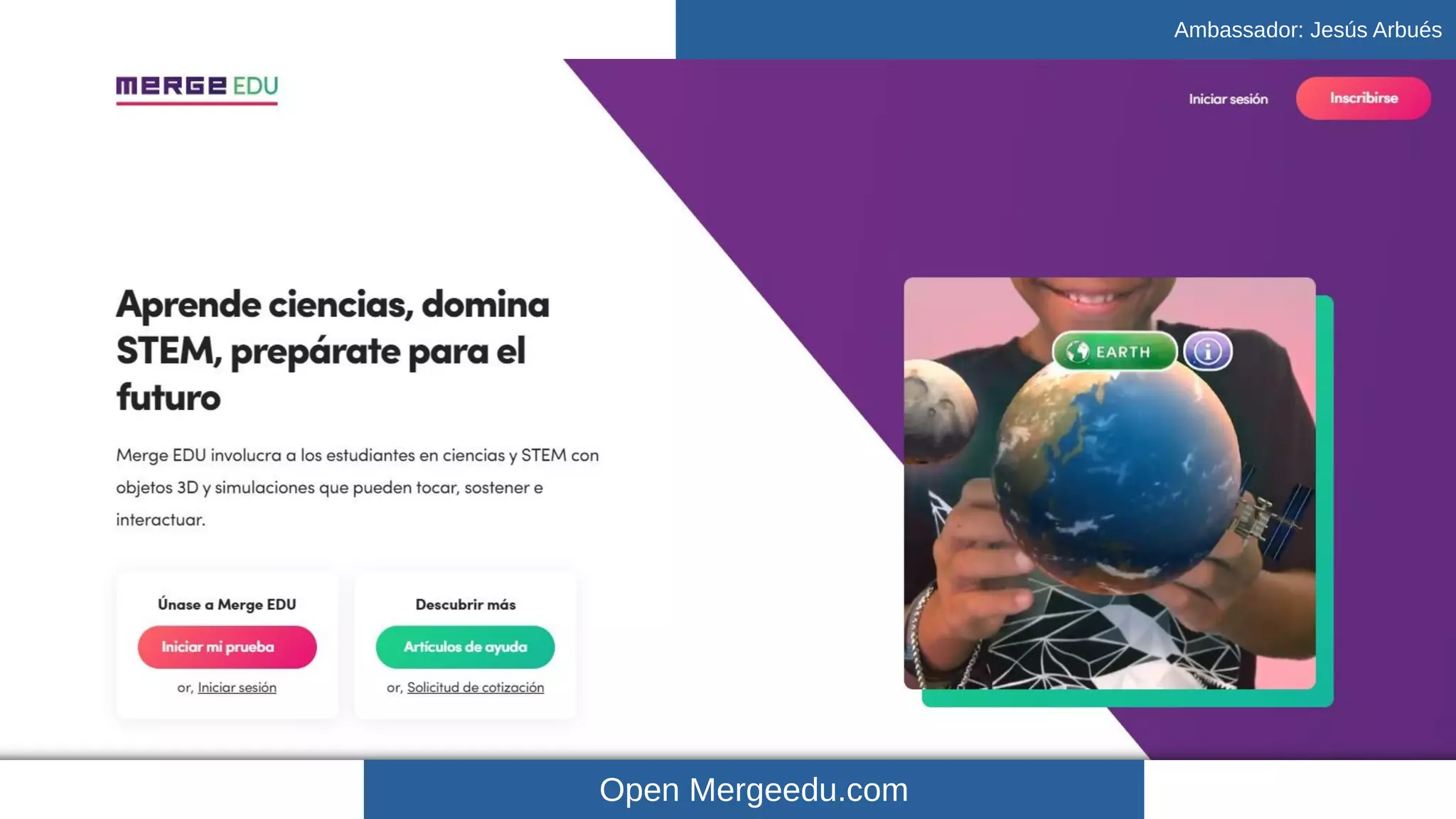 Open Mergeedu.com
Ambassador: Jesús Arbués
