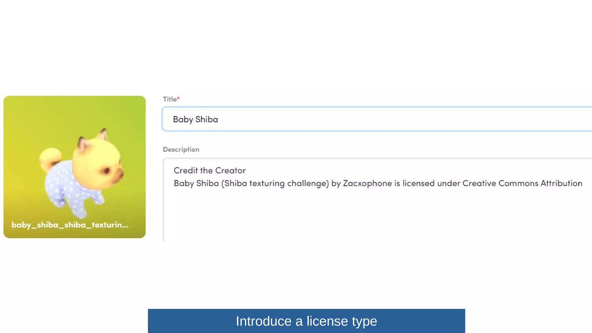 Introduce a license type
