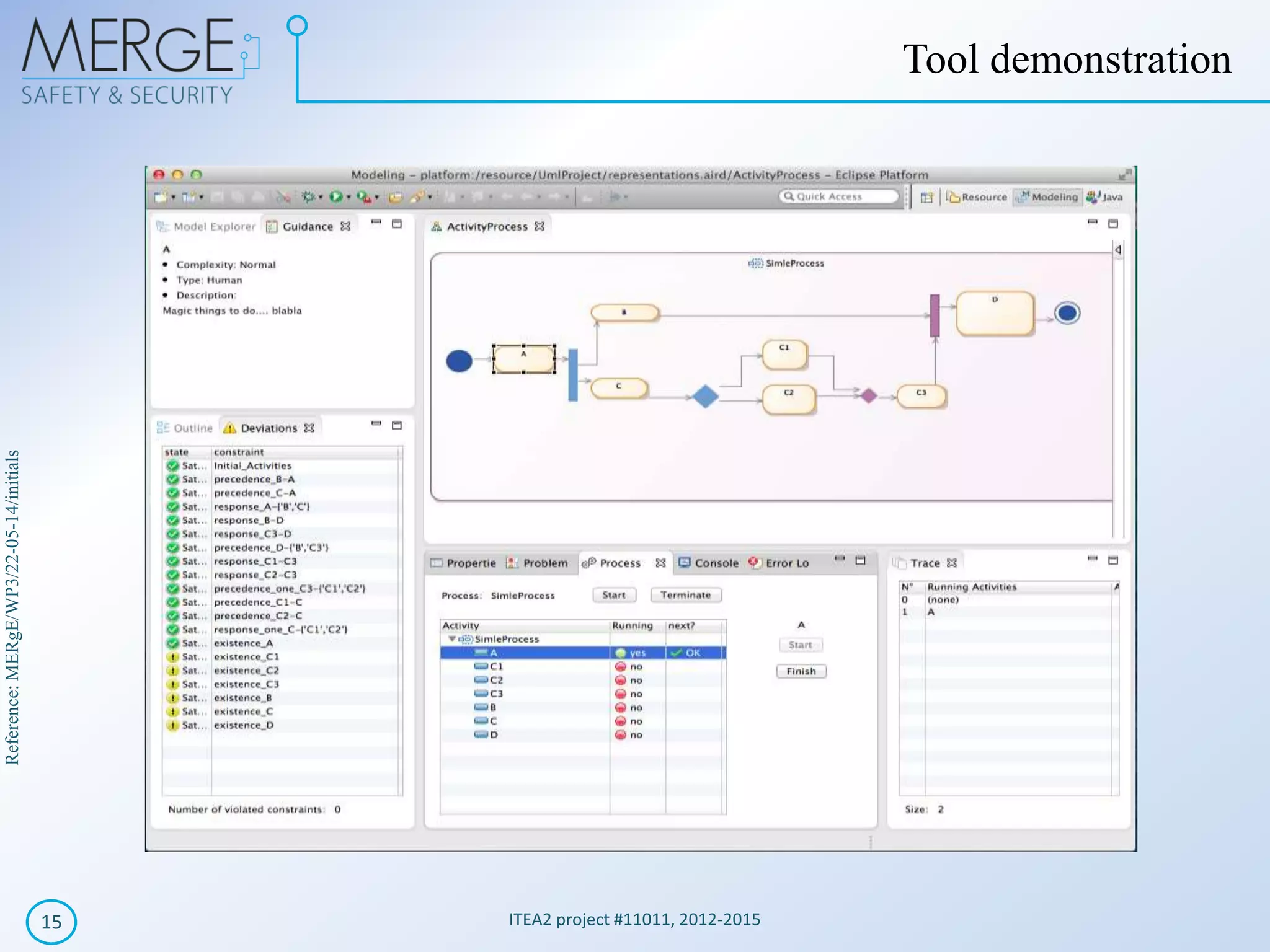 Reference:MERgE/WP3/22-05-14/initials
ITEA2 project #11011, 2012-201515
Tool demonstration