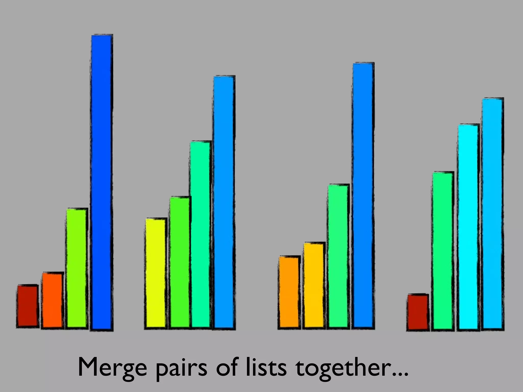 Merge pairs of lists together...
 