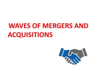 WAVES OF MERGERS AND
ACQUISITIONS
 