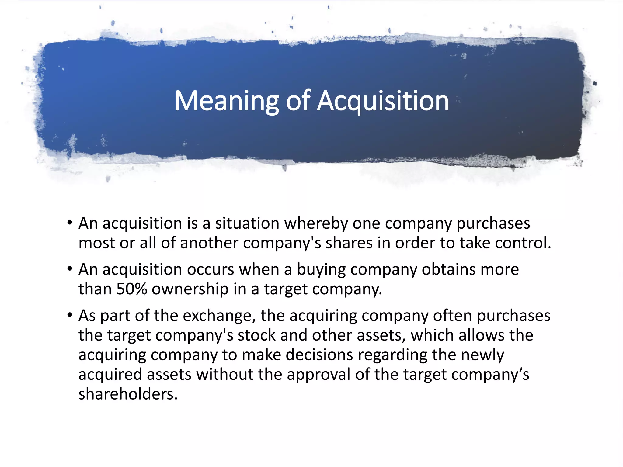 Merger and accuquistion meaning with example | PPT