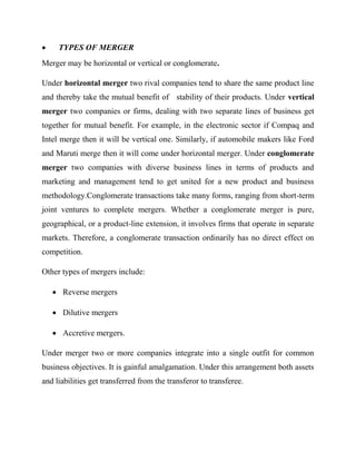 Merger and acquisition-The basic concept | PDF