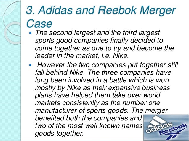 adidas reebok merger case study