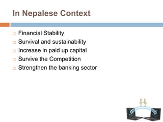 Merger and acquisition of BFIs in Nepal | PPTX
