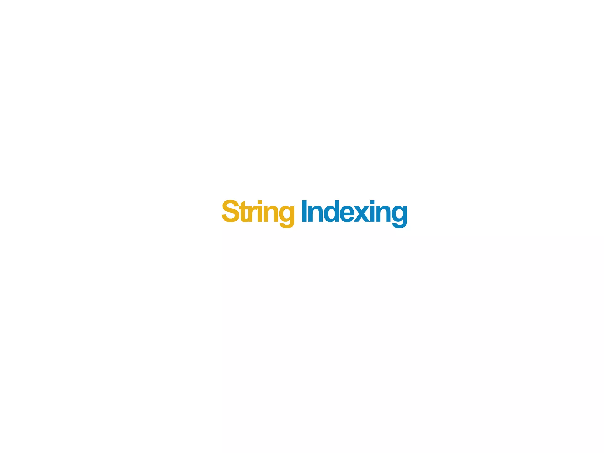 StringIndexing
 
