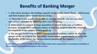 Merger of public sector banks & it’s impact on private sector banks | PPTX