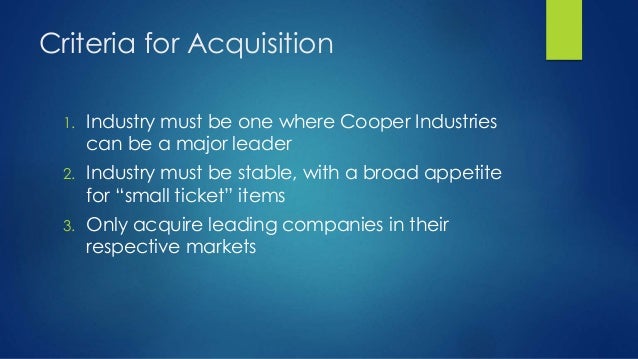 cooper industries acquires nicholson solution Free case study solution & analysis | caseforestcom the management of cooper industries, inc, is considering whether to acquire the nicholson file company, a leading manufacturer of hand. cooper industries acquires nicholson solution Free case study solution & analysis | caseforestcom the management of cooper industries, inc, is considering whether to acquire the nicholson file company, a leading manufacturer of hand.