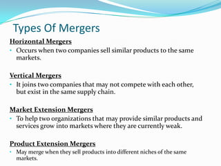 Merger ppt | PPTX