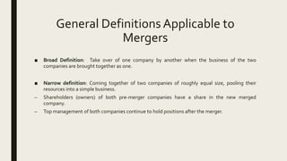 Mergers and Acquisitions | PPTX