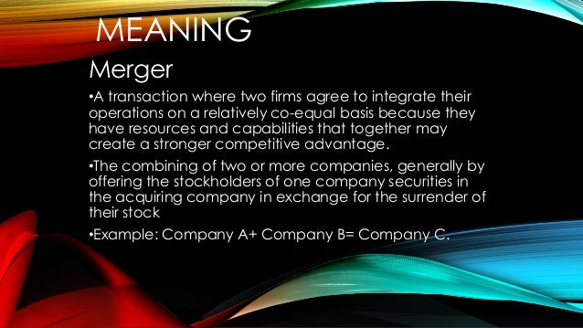 advantages of merging two companies