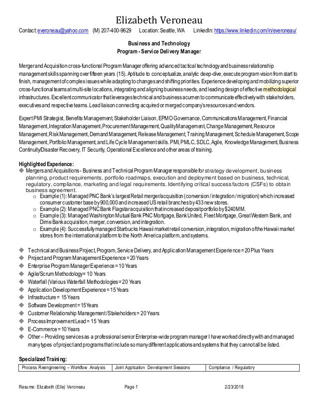mergers acquisitions program manager mergers and acquisitions resumes