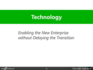 29
Enabling the New Enterprise
without Delaying the Transition
Technology
 