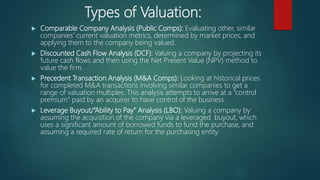 Valuation Range Mergers and acquisions | PPTX