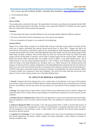 MERGERS AND ACQUISITIONS PROSPECTS: INDIAN BANKS STUDY | PDF