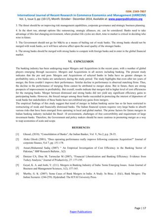 MERGERS AND ACQUISITIONS PROSPECTS: INDIAN BANKS STUDY | PDF