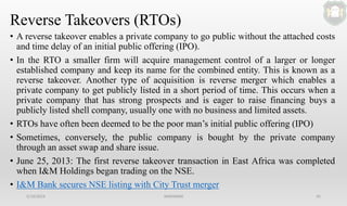 Mergers and Acquisitions in Kenya - An explanation | PPTX
