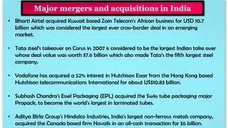 Mergers and acquisitions in india | PDF