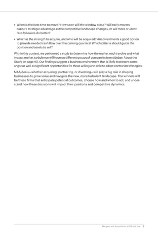 3Mergers and Acquisitions in Oil and Gas
Contents
Executive Summary	 5
M&A in 2014	 6
M&A Outlook for 2015	 7
Outlook for ...