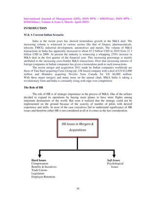 Mergers and acquisitions the hr issues | PDF