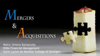 Maica Jimena Batiancela
BSBA Financial Management
Saint Louise de Marillac College of Sorsogon
 