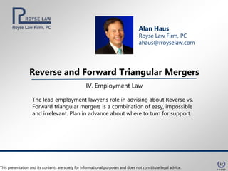 Reverse and Forward Triangular Mergers | PPTX
