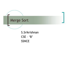 Merge sort | PDF