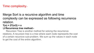Merge sort algorithm | PPT