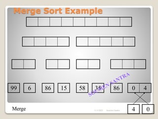 Merge Sort Example
99 6 86 15 58 35 86 0 4
4 0
Merge 11/3/2021 21
Soumen Santra
 