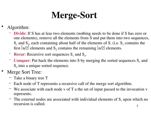MergeSort.ppt algorithm History and Examples | PPT