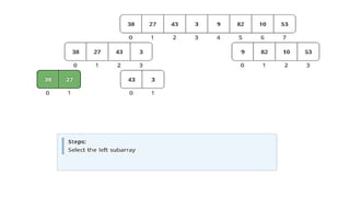 Merge Sort with real example using animation | PPTX