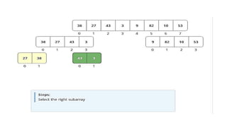 Merge Sort with real example using animation | PPTX