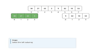 Merge Sort with real example using animation | PPTX