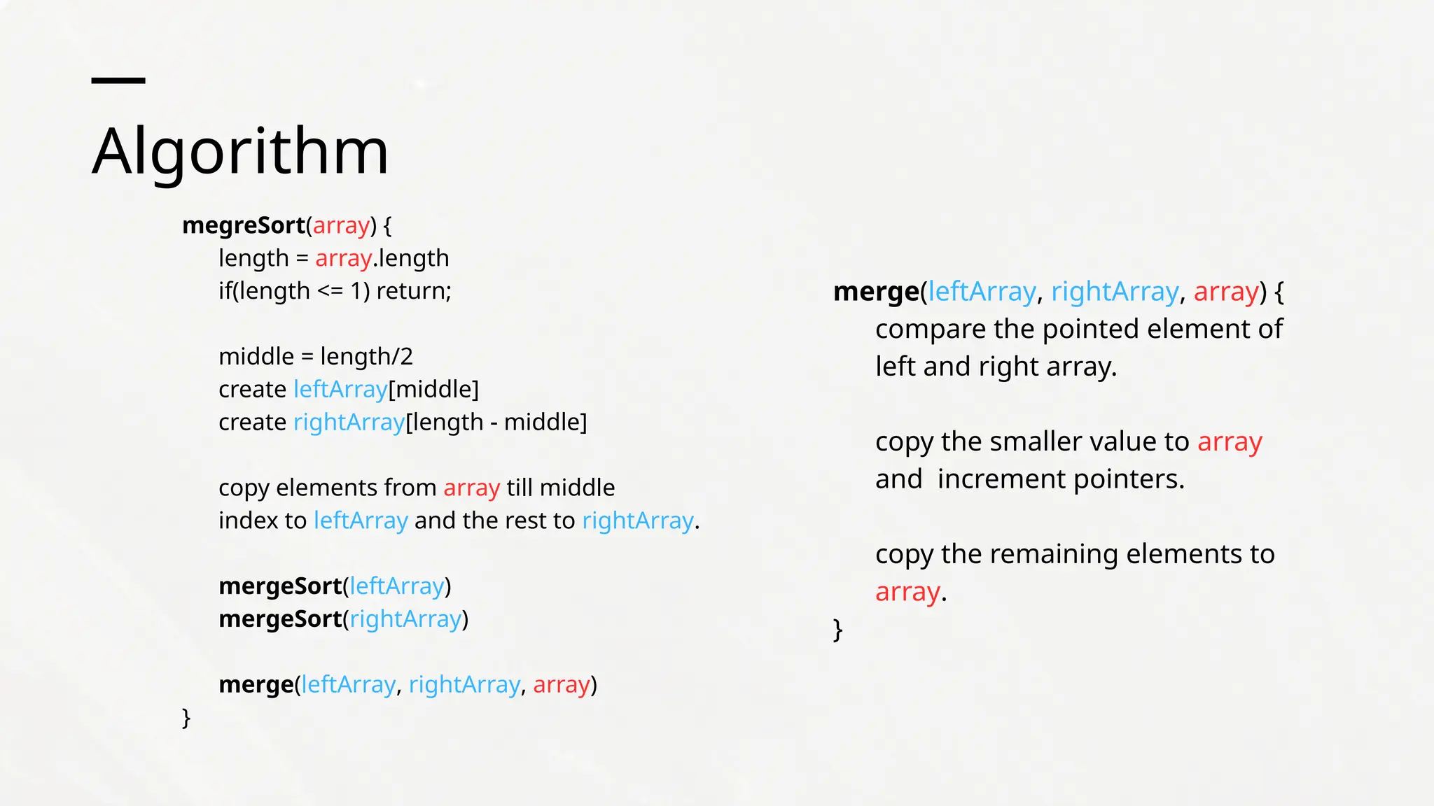 mergeSort sorting algorithm explained.pptx