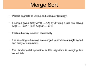 MERGE SORT with all case analysis and case | PPTX