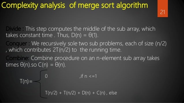 Merge sort analysis and its real time applications