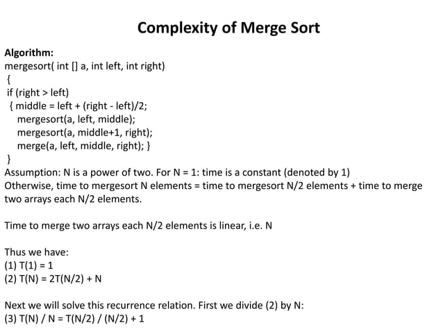 Merge sort and quick sort | PPTX