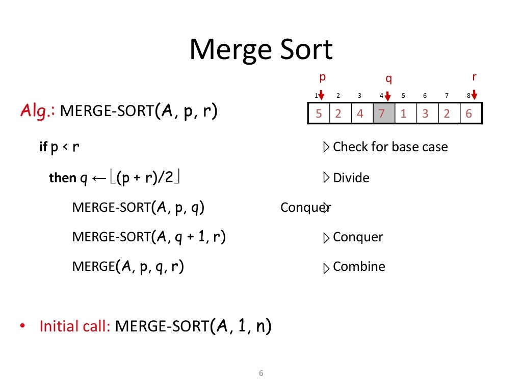 Merge sort and quick sort