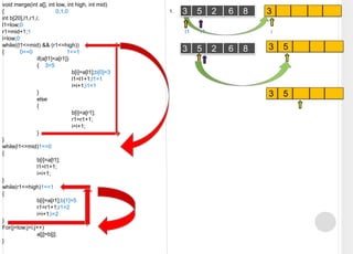 Merge sort code in C explained | PPT