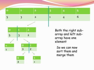 Merge sort implementation | PPT