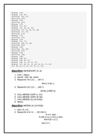 Merge sort lab mannual | DOCX